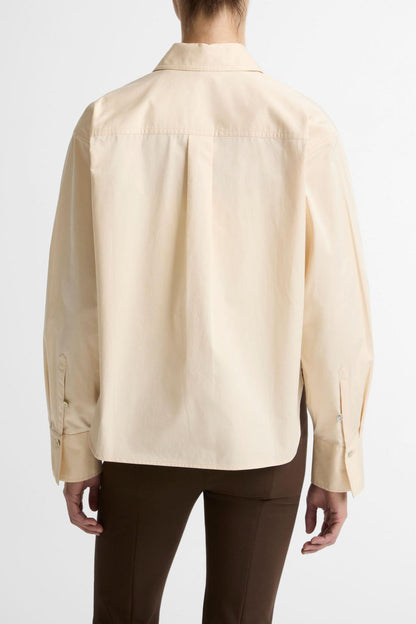 Cropped blouse in ecru