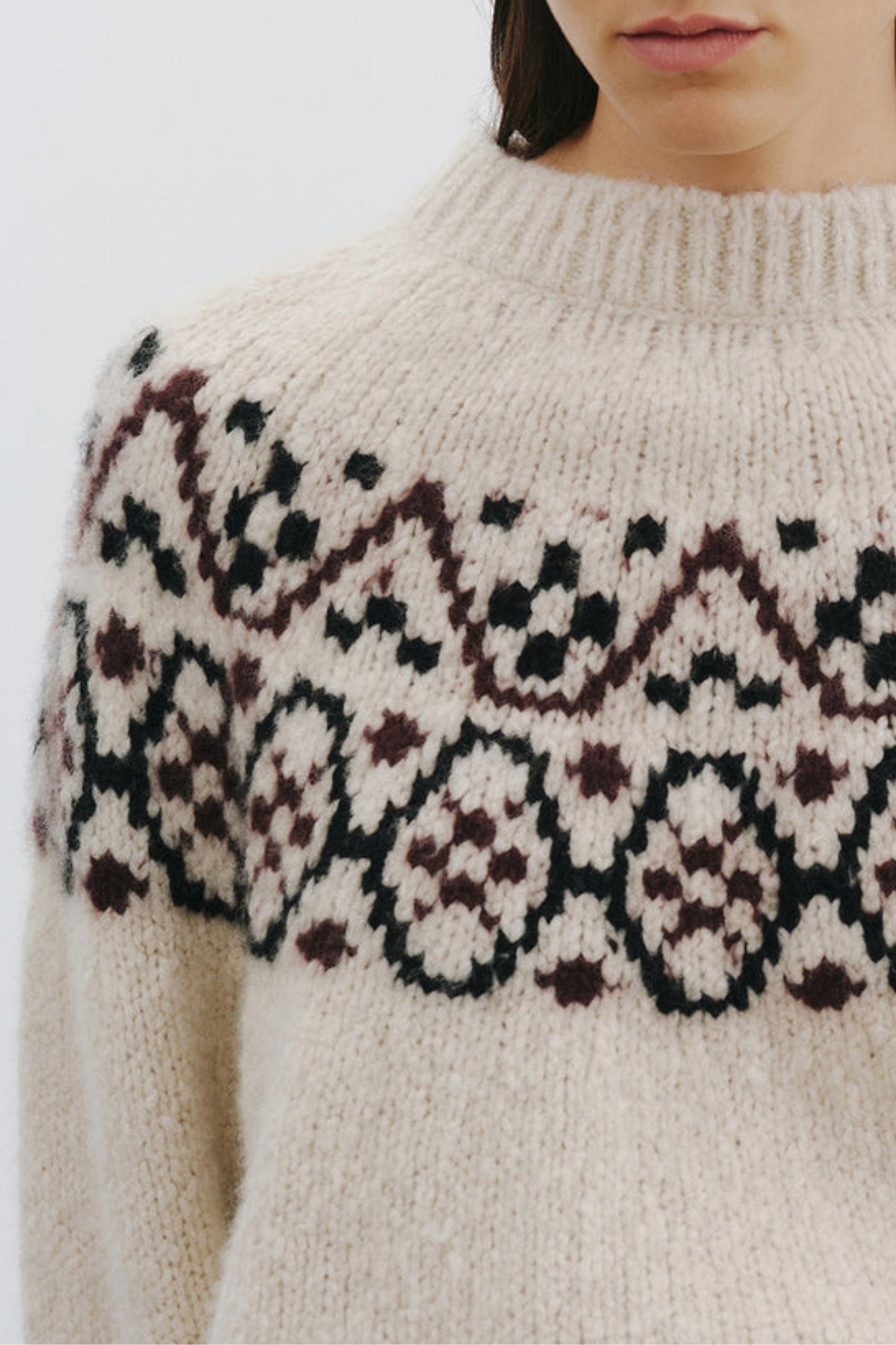 Chrissy sweater in Fair Isle beige