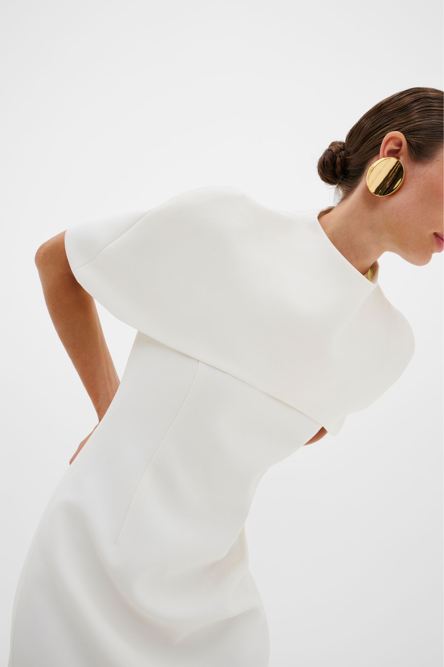 Milena Cape jurk in crème