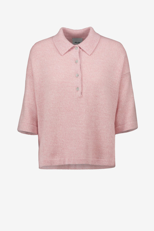 Polo knit shirt in pink