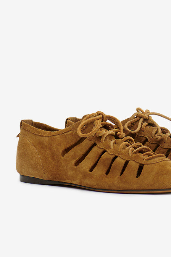 Ballerines Leyza en cognac