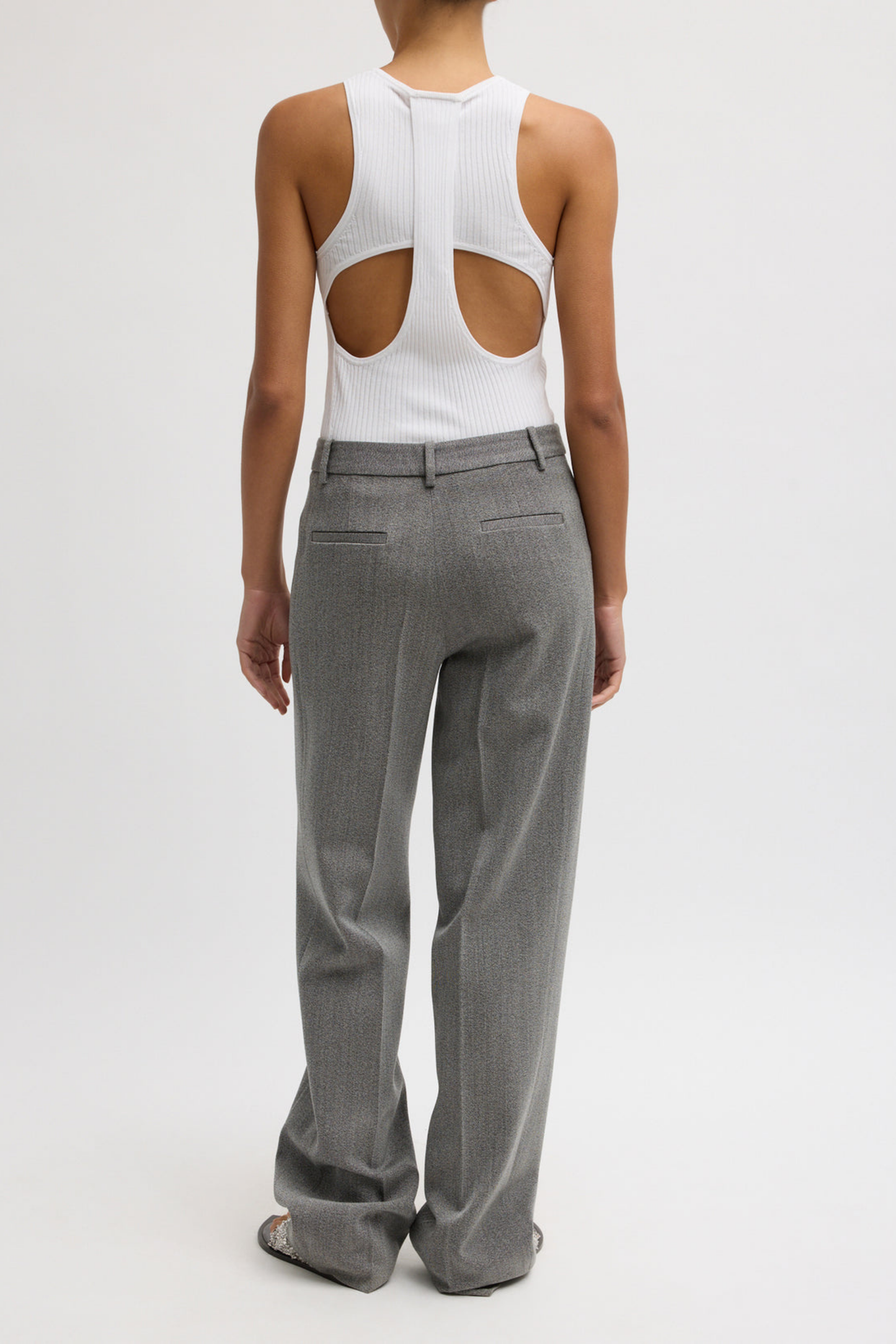 Hose Structured Wool in Grey MultiTibi - Anita Hass