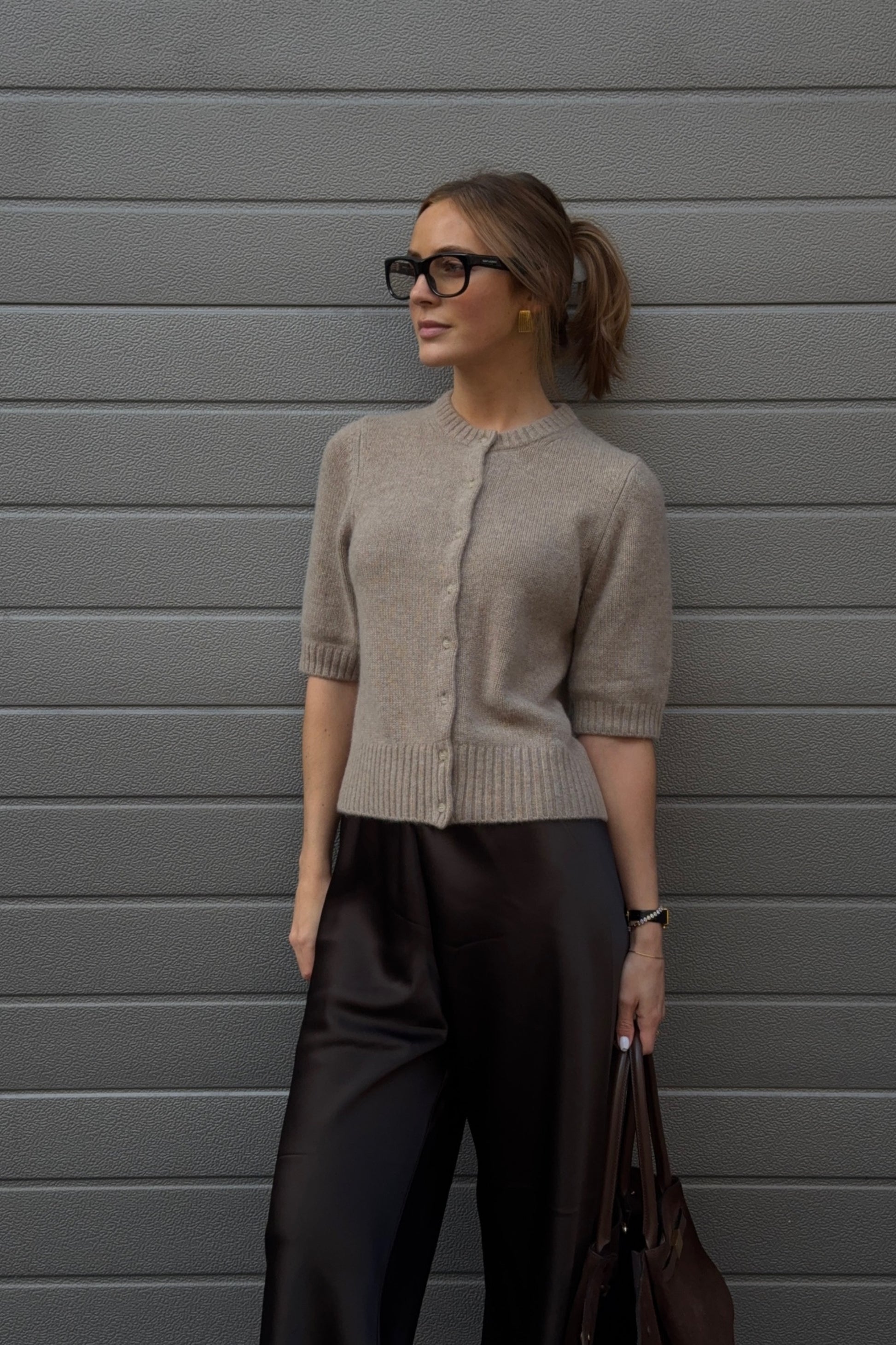 Cardigan Poupette in Warm TaupeLadneri - Anita Hass