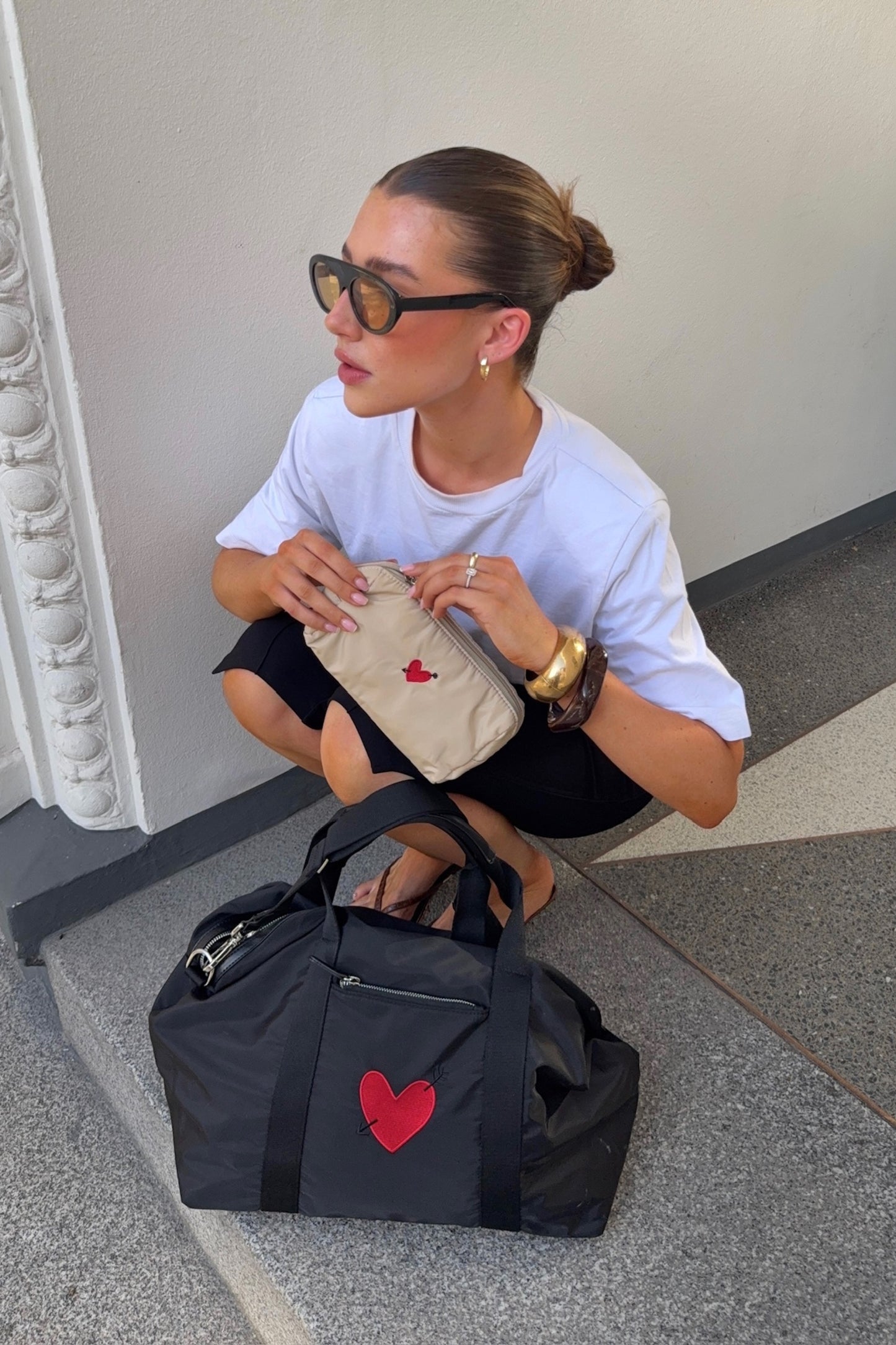 Taschen Set 'Heart' in Beige NylonAnita Hass - Anita Hass