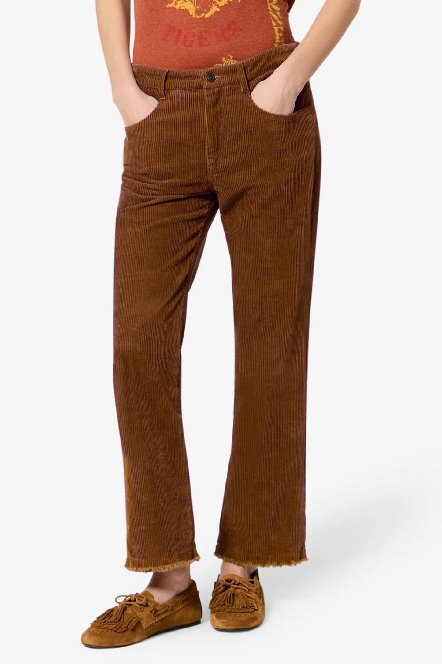 Ruthie Cord Pants in Caramel