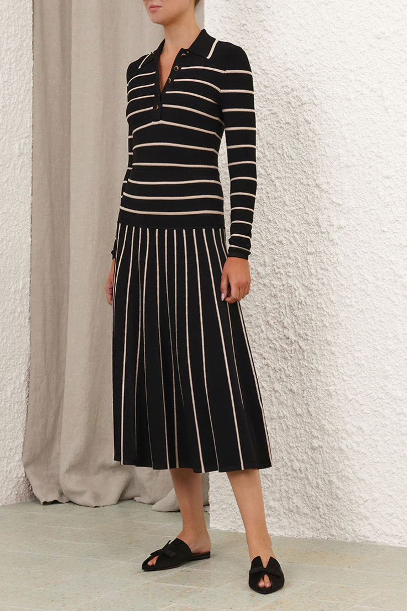 Longsleeve Crush Stripe in Schwarz/CremeZimmermann - Anita Hass