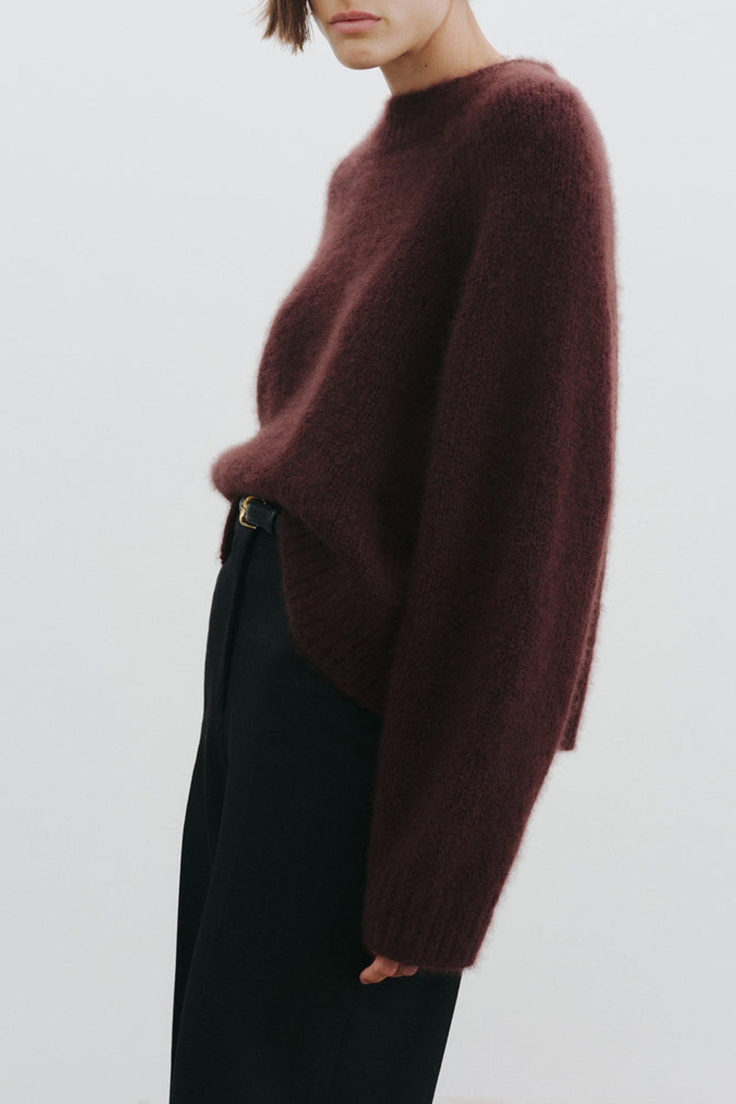 Tomaso sweater in burgundy
