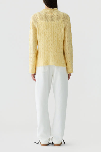 Pullover Open Stripe in Butter Guest in Residence