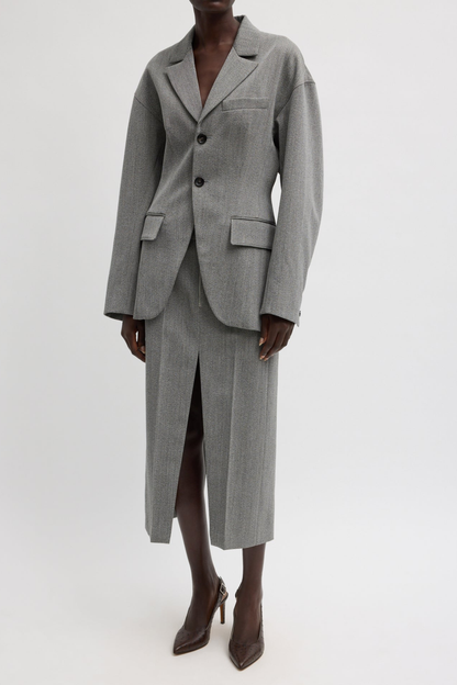 Blazer Sculpted in Grey MultiTibi - Anita Hass
