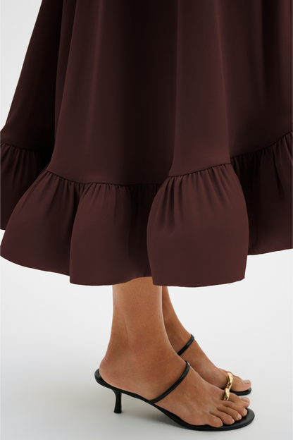 Sabrina dress in espresso