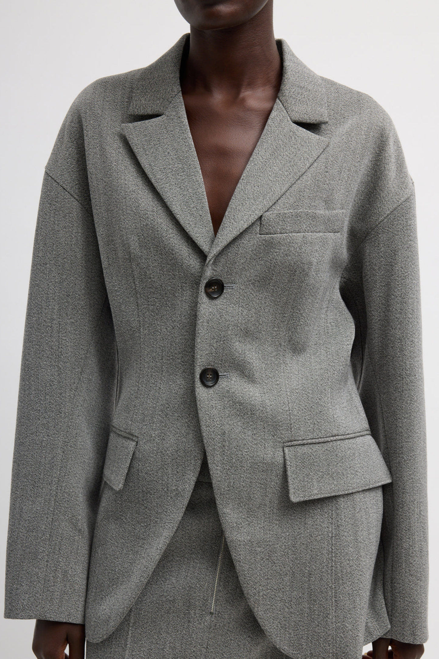 Blazer Sculpted in Grey MultiTibi - Anita Hass