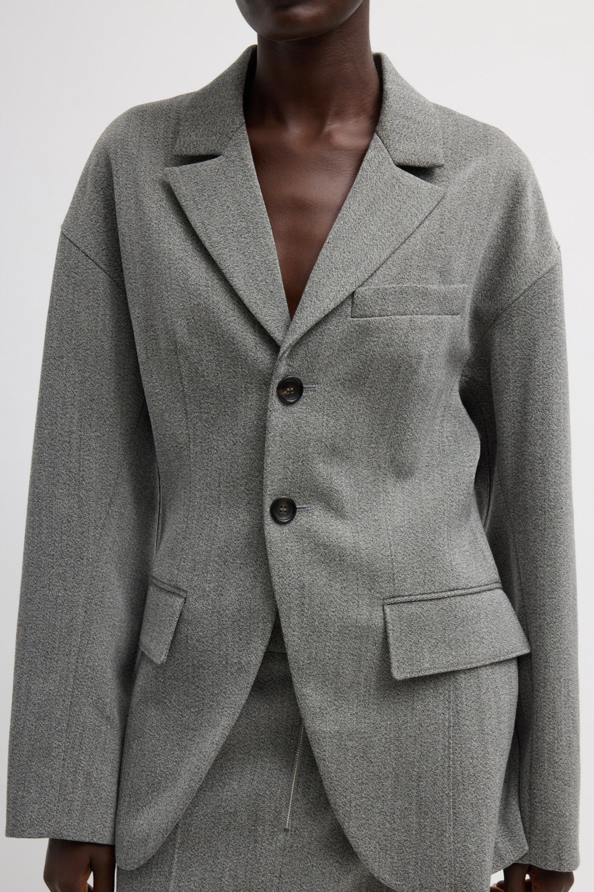 Blazer Sculpted in Grey MultiTibi - Anita Hass