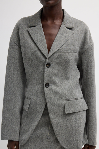 Blazer Sculpted in Grey MultiTibi - Anita Hass