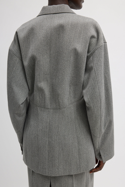 Blazer Sculpted in Grey MultiTibi - Anita Hass