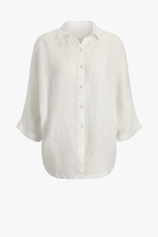 Blouse 3/4 in Solid White