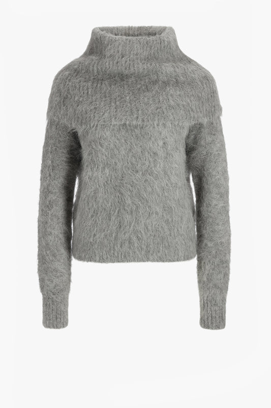 Pullover Funnel in Grey Melange