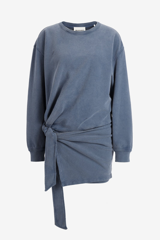 Zae dress in washed indigo