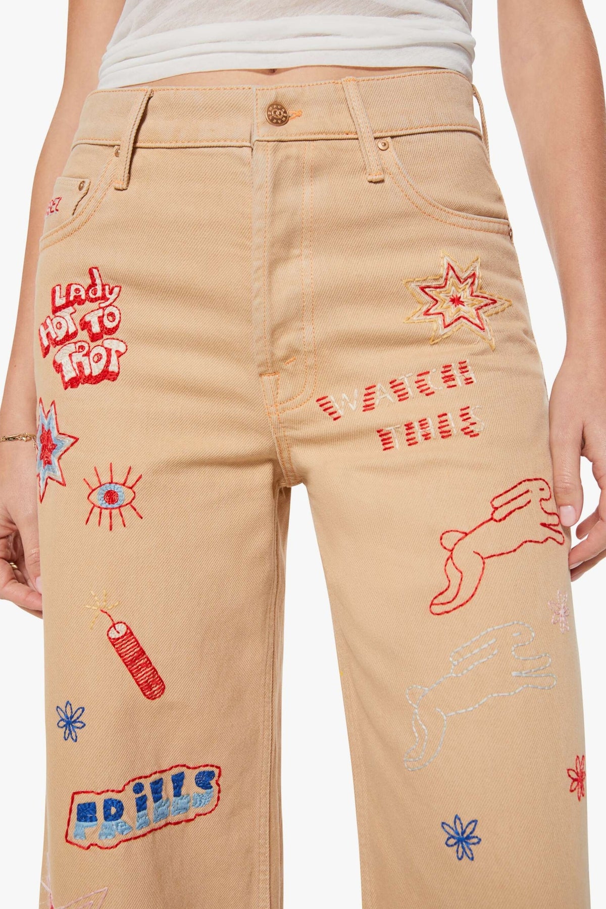 Jeans SNACKS! Double Dip Nerdy in Khaki