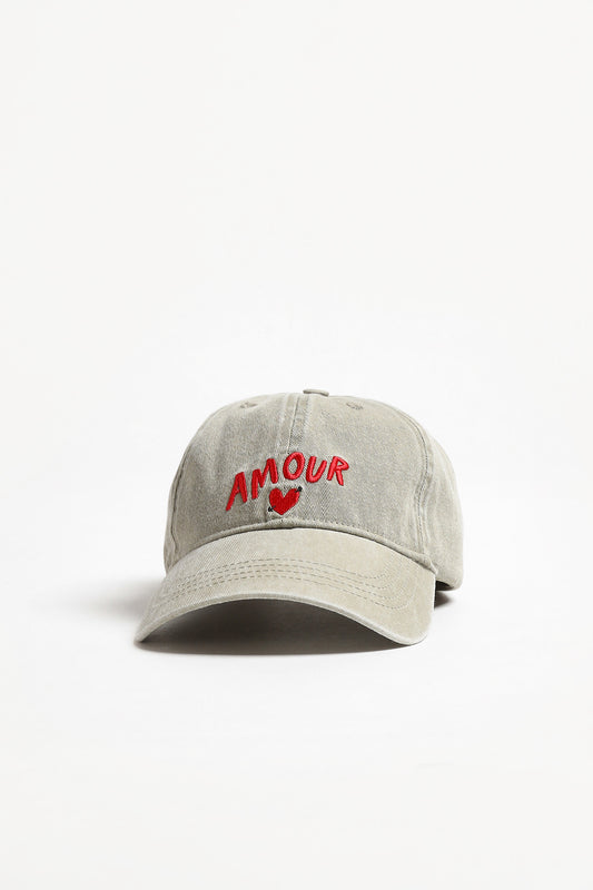 Cap 'Amour' in Washed Khaki