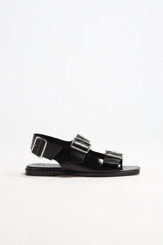 Tekla sandal in black