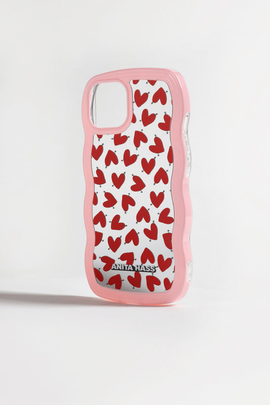 Cell phone case 'Wavy Mirror' in pink
