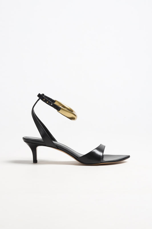 Alziry sandal in black/gold
