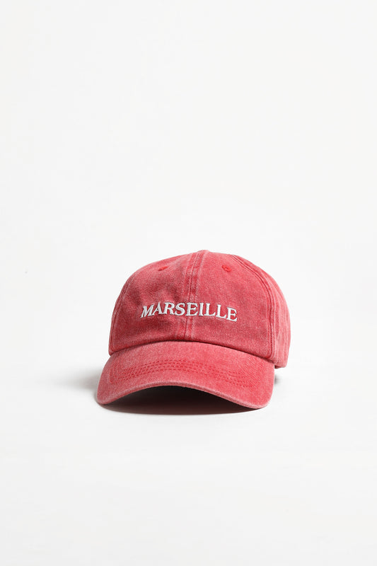 Gorra "Marsella" en rojo lavado