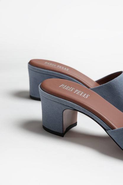 Mules Ava 50 in denim blue