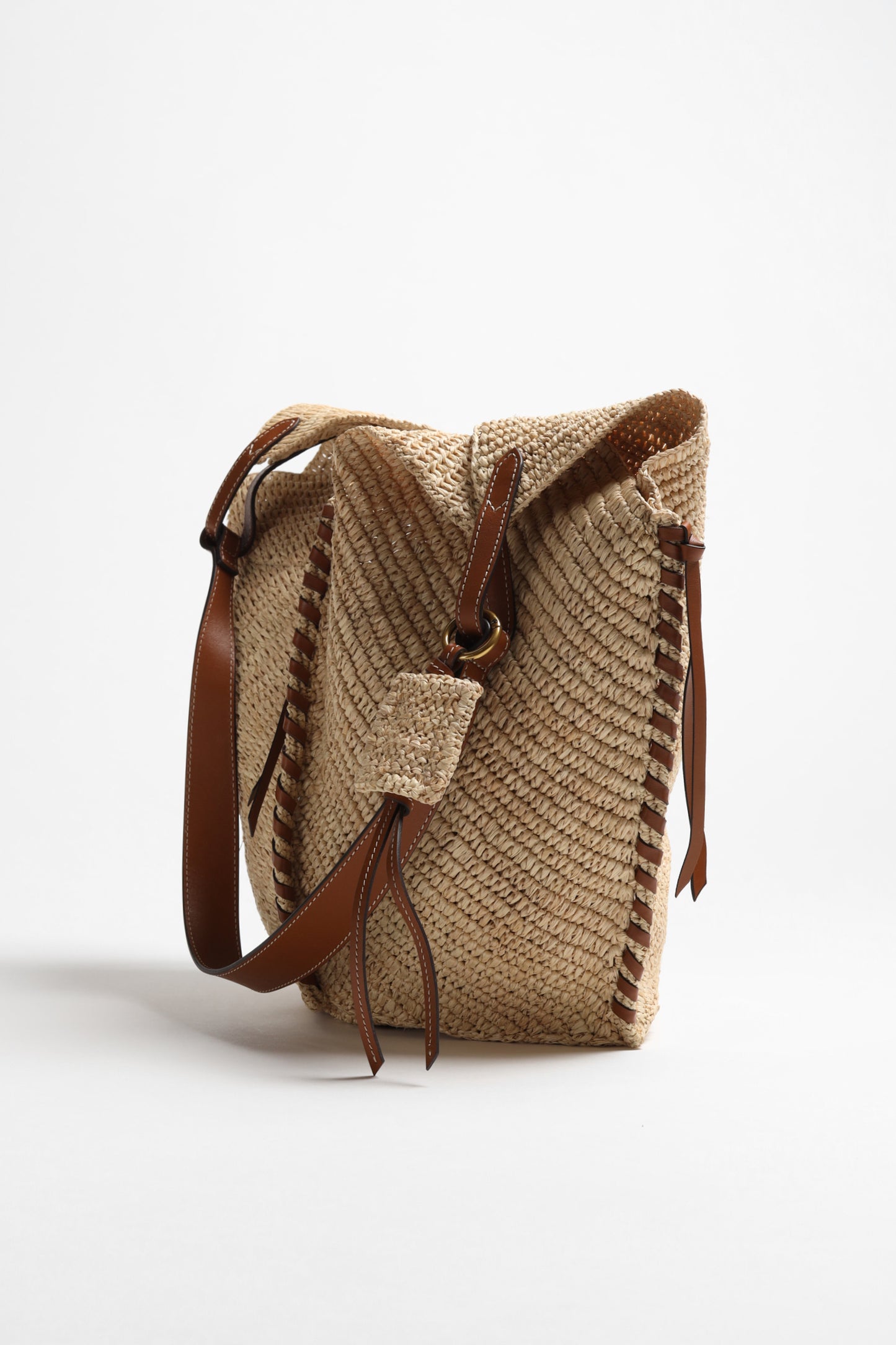 Shopper Tampa Raffia in Natural/Cognac