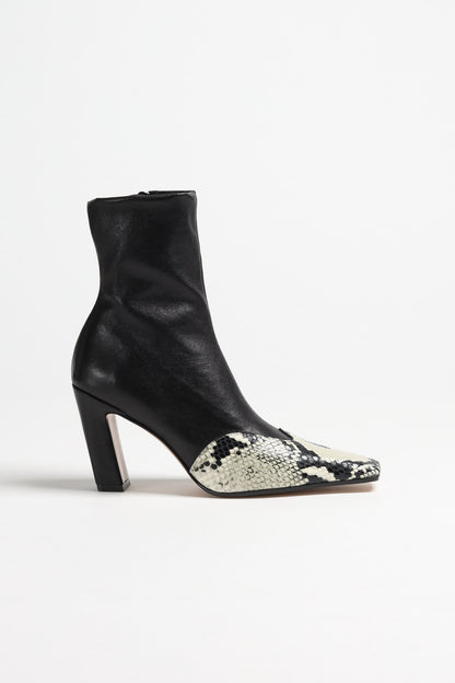 Ankle Boots Nevada Stretch in Schwarz/NaturalKhaite - Anita Hass