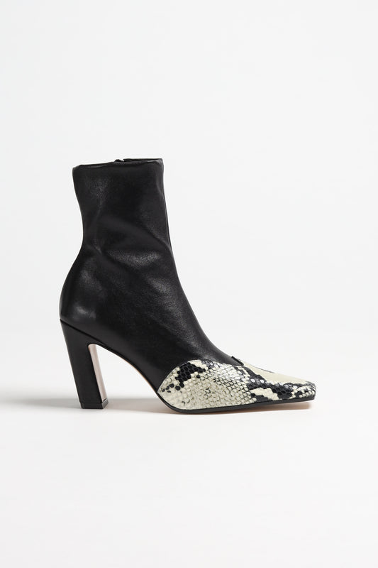 Ankle Boots Nevada Stretch in Schwarz/NaturalKhaite - Anita Hass