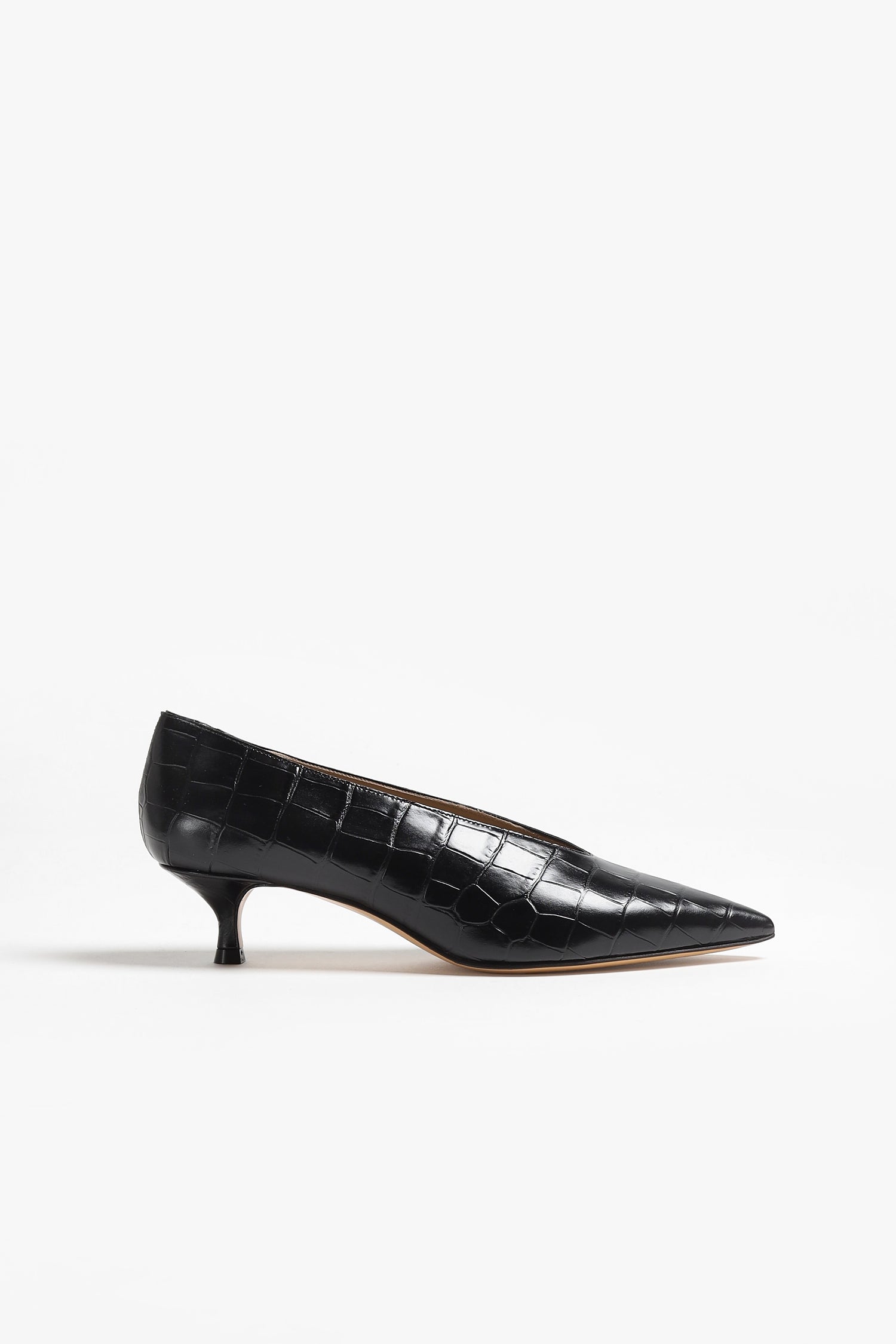 Kitten Heel Babouche in Coco BlackLe Monde Beryl - Anita Hass