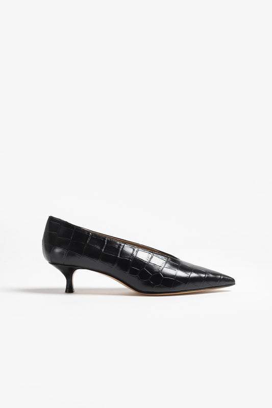 Kitten Heel Babouche in Coco BlackLe Monde Beryl - Anita Hass