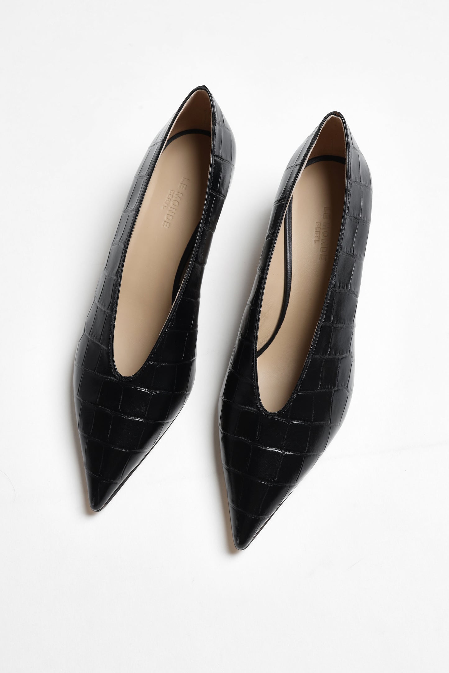 Kitten Heel Babouche in Coco BlackLe Monde Beryl - Anita Hass