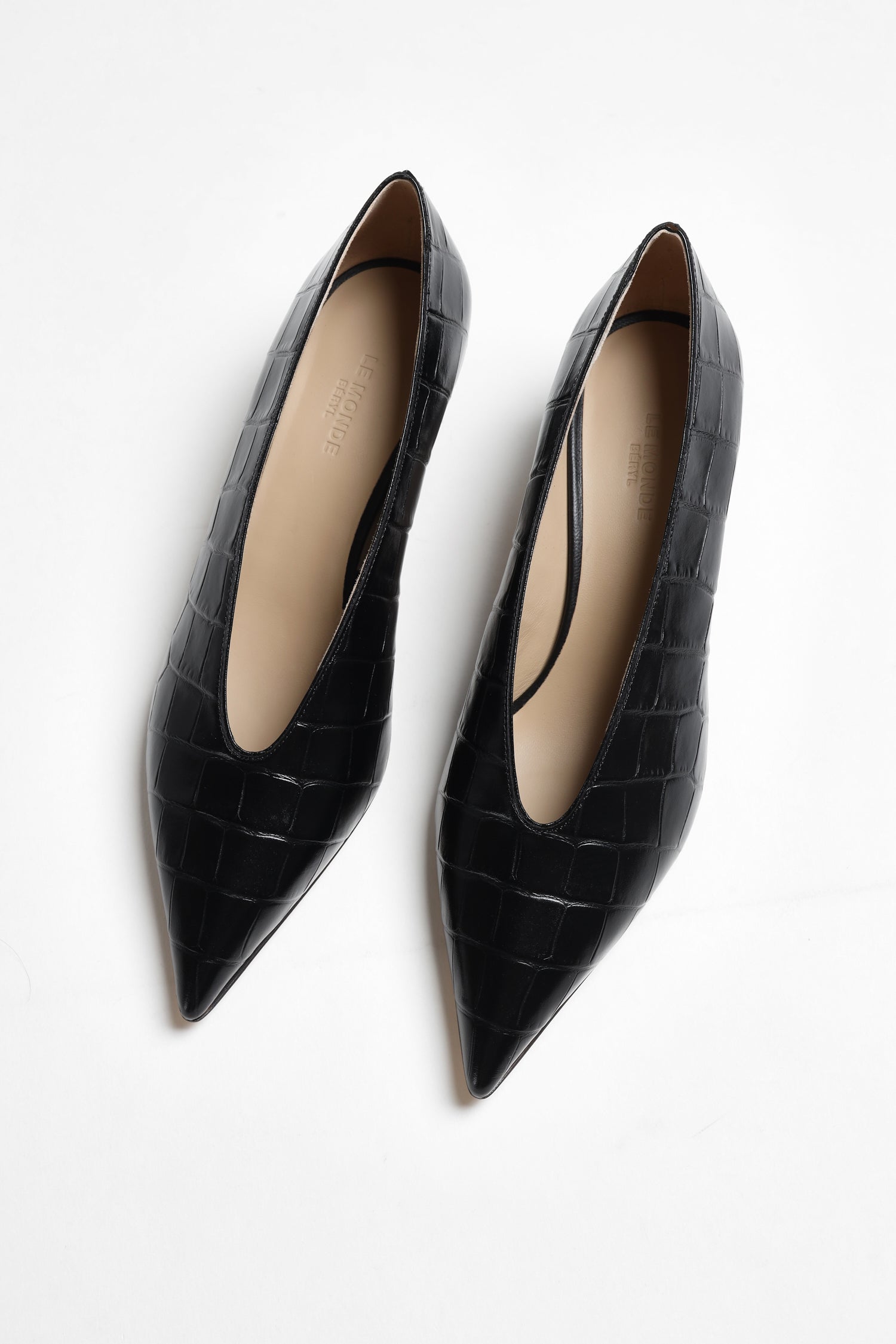 Kitten Heel Babouche in Coco BlackLe Monde Beryl - Anita Hass