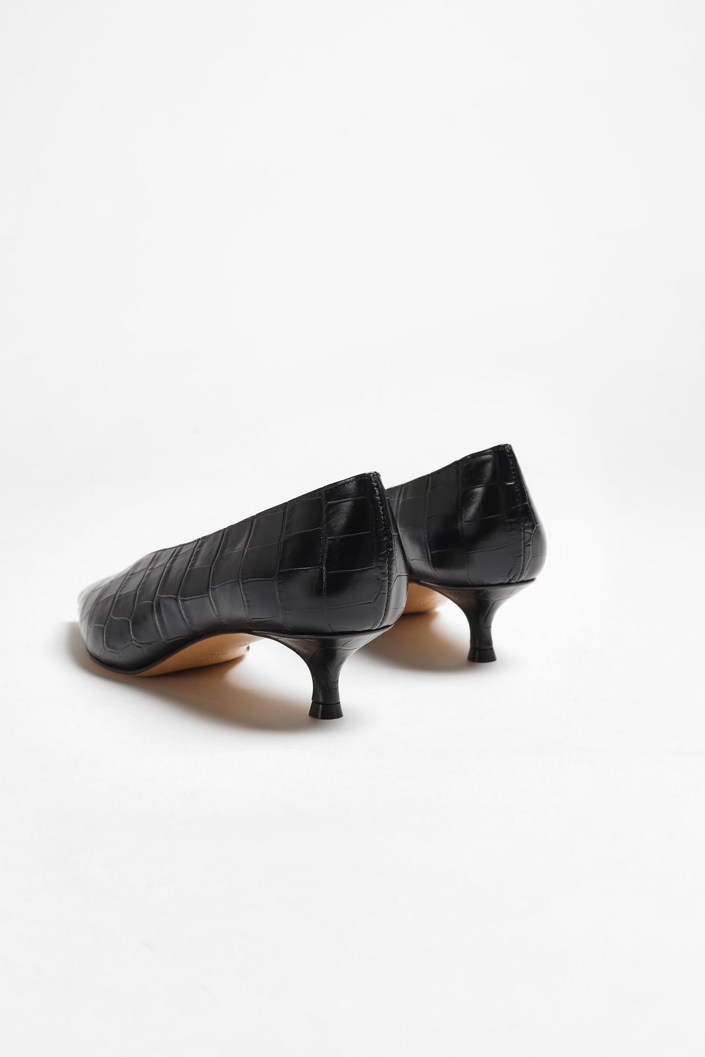 Kitten Heel Babouche in Coco BlackLe Monde Beryl - Anita Hass