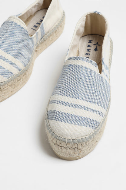 Espadrilles Stripes in Indigo/Natural