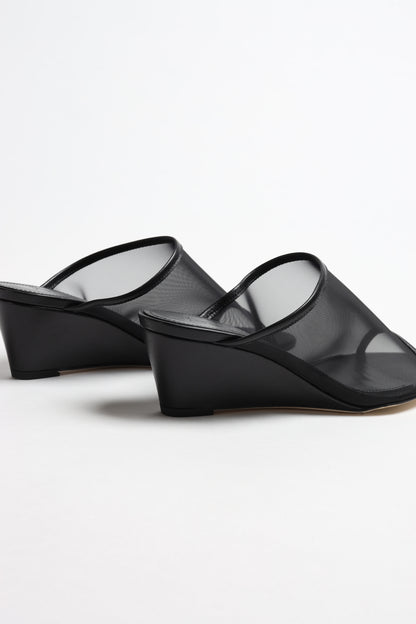 Cuñas Suzanne Mesh en negro