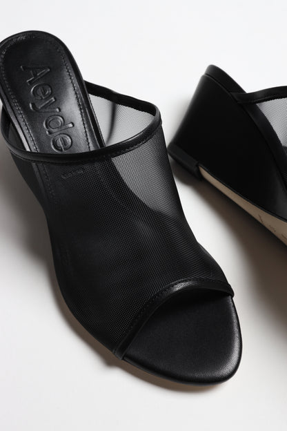 Cuñas Suzanne Mesh en negro