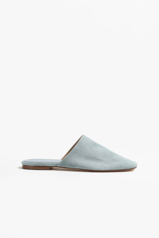 Mules Rega in Suede Glass Blue