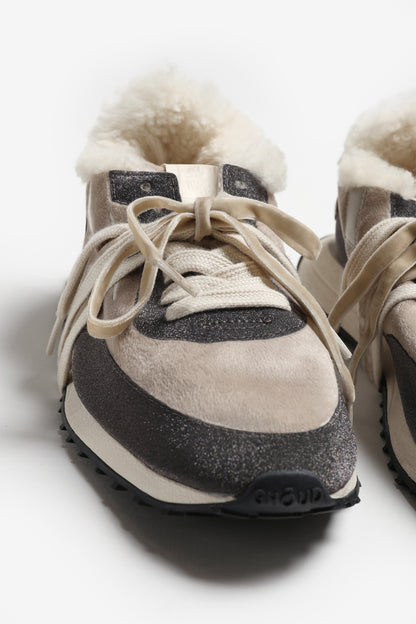 Sneaker Rush Starlight in Glitter Grey/Velvet BeigeGhoud - Anita Hass
