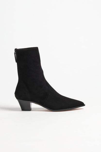 Boots Brunswick 45 in Suede Schwarz Aquazzura