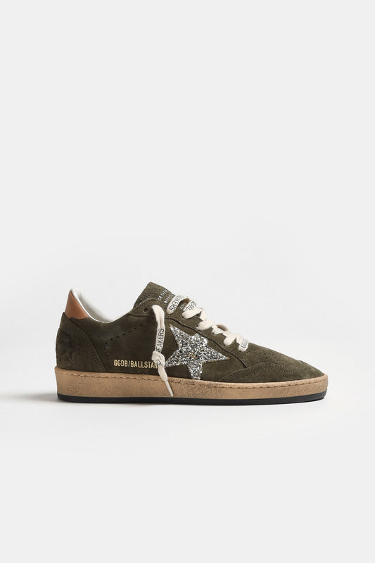 Sneaker Ball Star in Olive/Platinum/BrownGolden Goose - Anita Hass