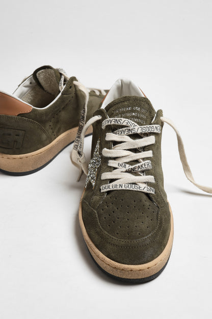 Sneaker Ball Star in Olive/Platinum/BrownGolden Goose - Anita Hass