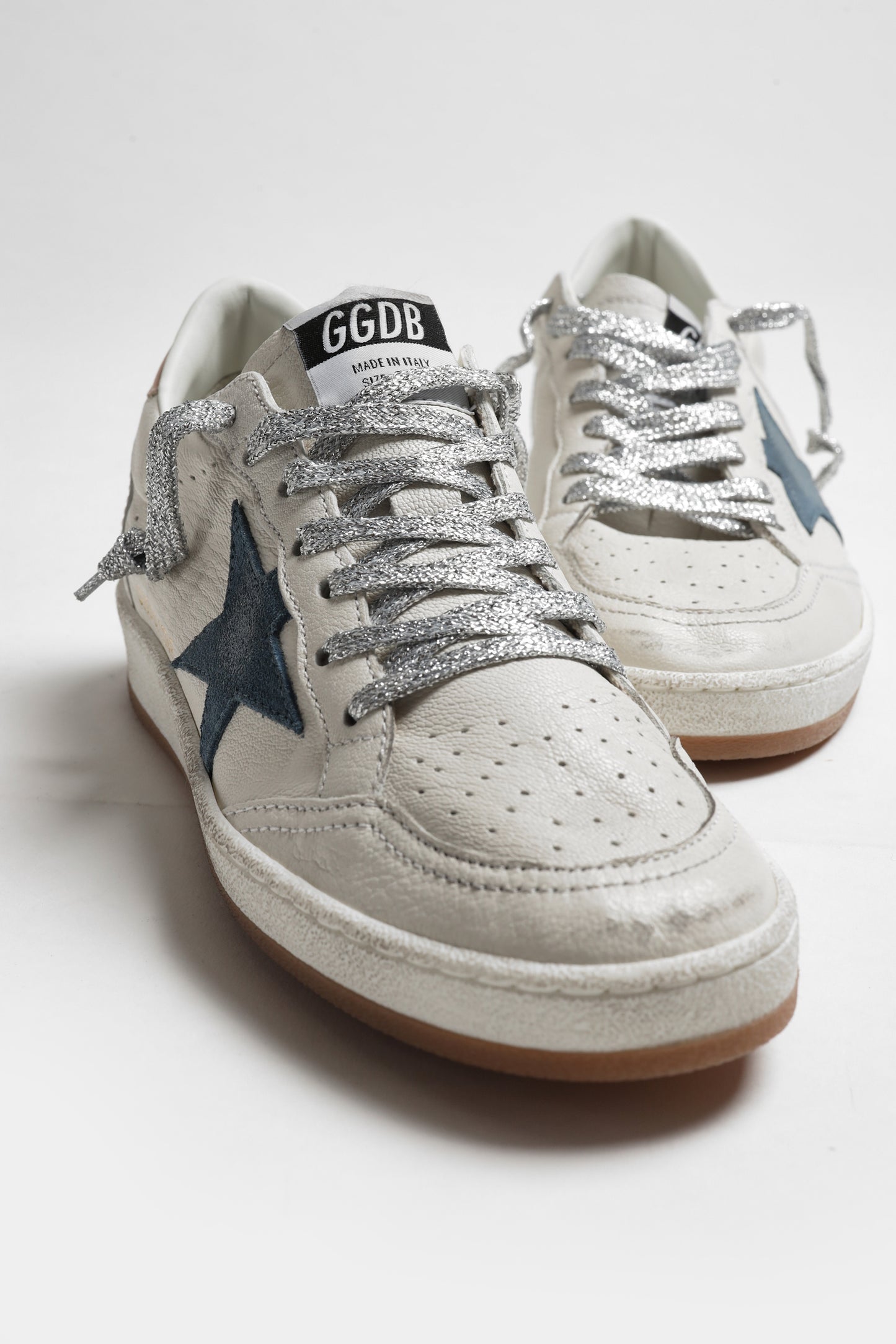 Sneaker Ball Star in Weiß/Smoke Blue/PeachGolden Goose - Anita Hass