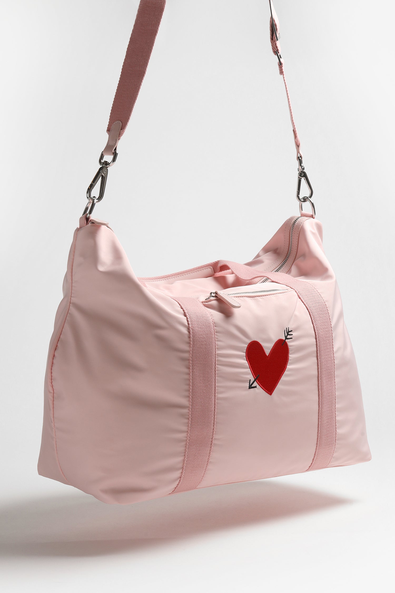 Bag 'Heart' in Rose Nylon – - Main Image