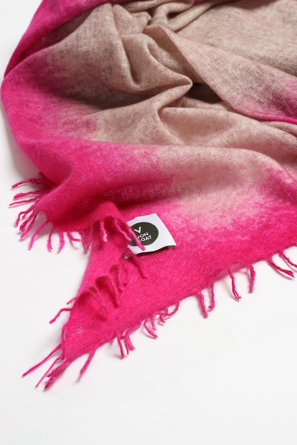 Plaza Taupe/Pink Cashmere Scarf