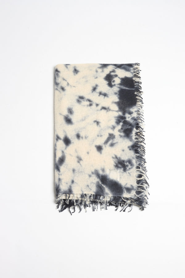 Cashmere scarf batik in Icebear/Shade