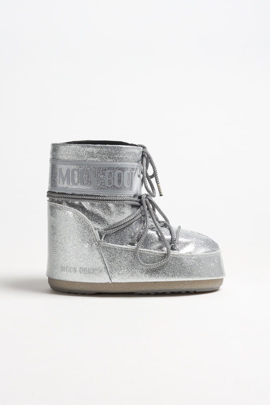 Moon Boot Icon Low Glitter in SilberMoon Boot - Anita Hass