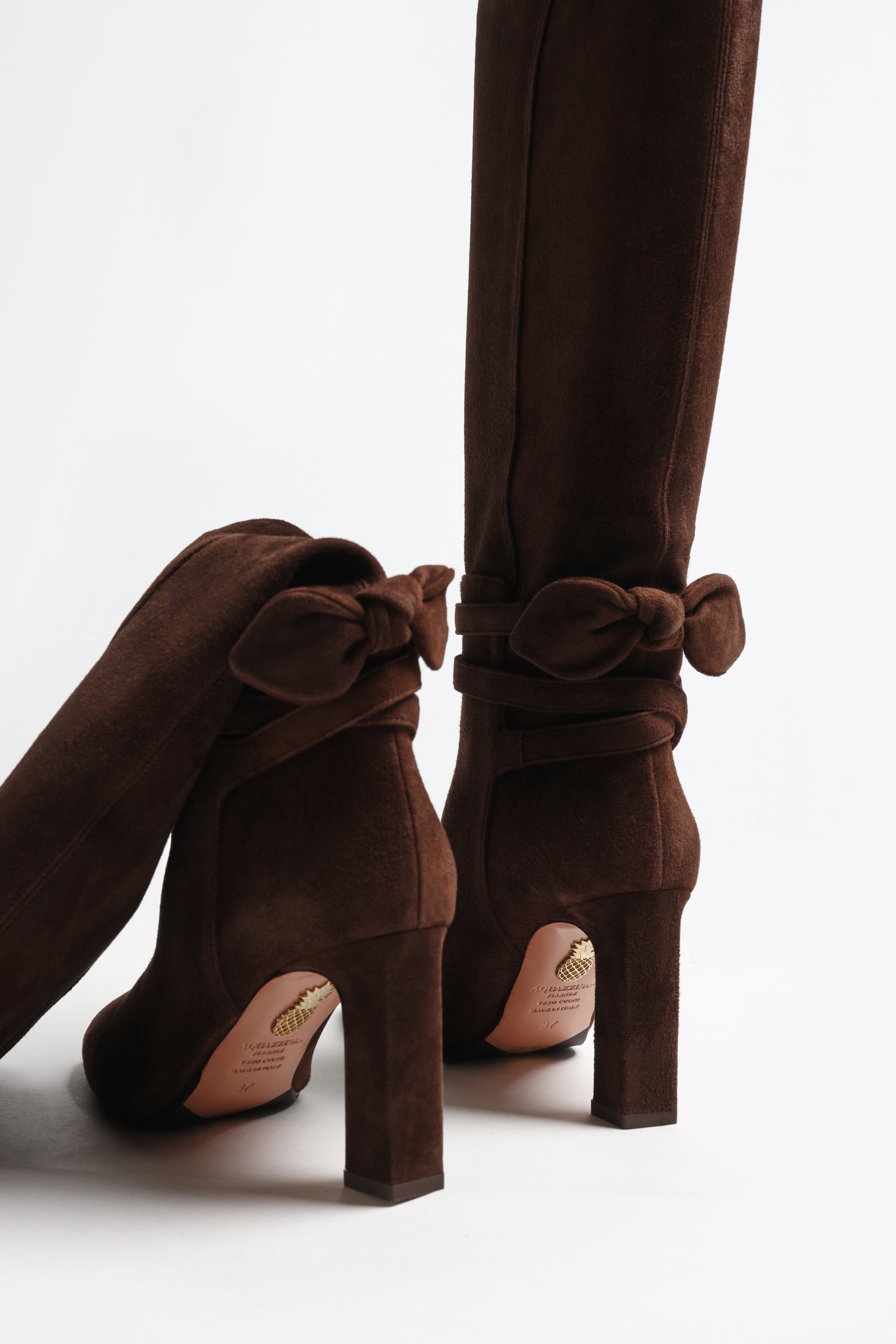 Stiefel Very Bow Tie in EspressoAquazzura - Anita Hass